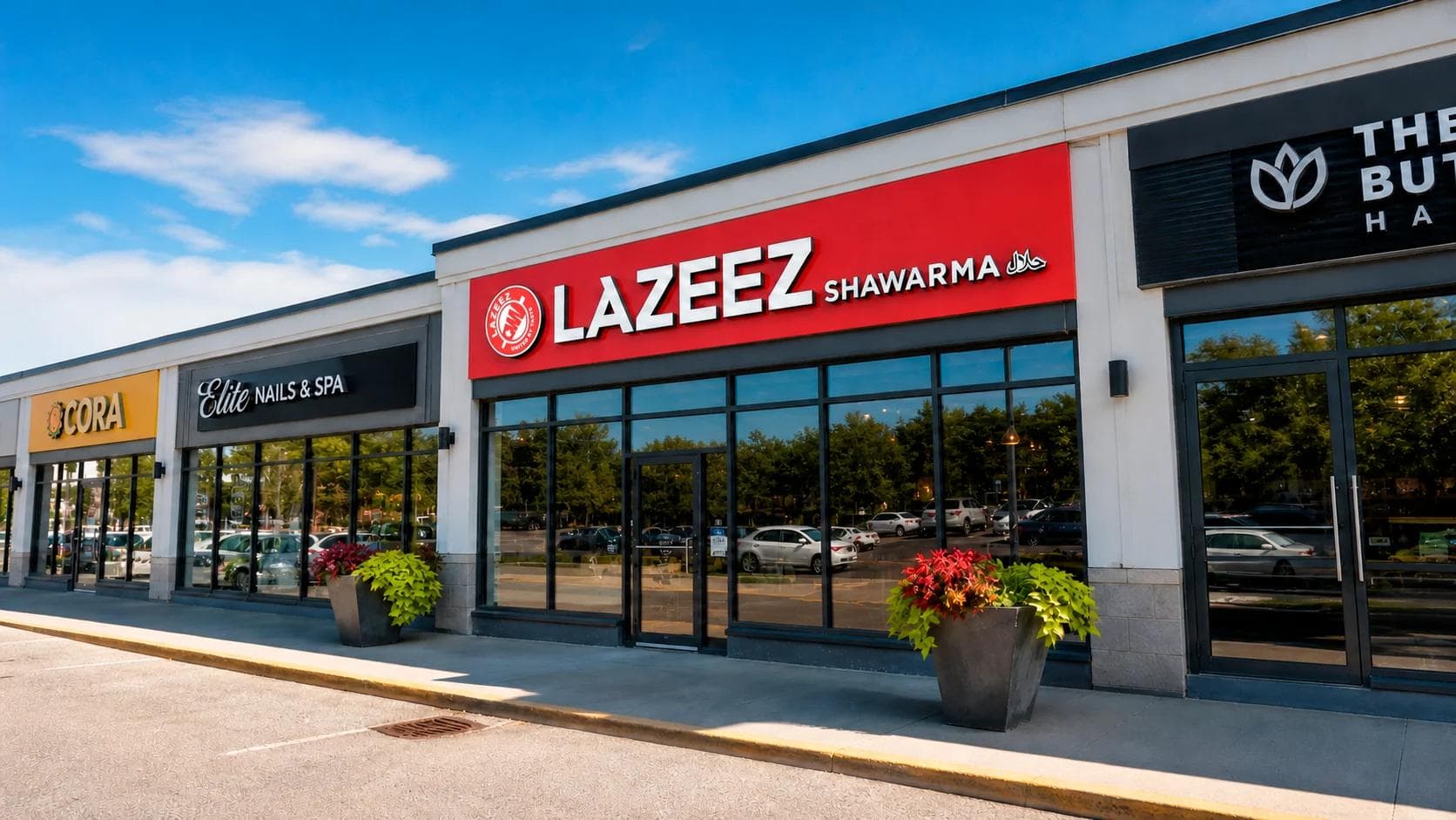 Lazeez Shawarma franchise storefront